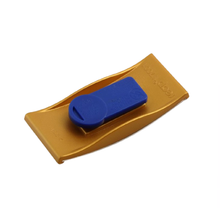 Load image into Gallery viewer, REAP 75x32mm Golden Colour Plastic Changeable Name Tag Magnetic Back -MAGNETICKS