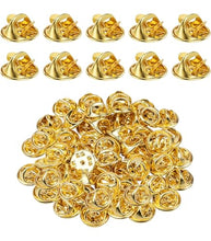 Load image into Gallery viewer, 12mm Golden Brass Butterfly Pin for Magnetic Badges - Pack of 100/500/2000 - Magneticks