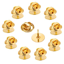 Load image into Gallery viewer, 12mm Golden Brass Butterfly Pin for Magnetic Badges - Pack of 100/500/2000 - Magneticks
