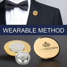Load image into Gallery viewer, 17mm Golden Magnetic Badge / Magnetic Name tag - Pack of 10/20/50/100 - Magneticks