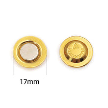 Load image into Gallery viewer, 17mm Golden Magnetic Badge / Magnetic Name tag - Pack of 10/20/50/100 - Magneticks
