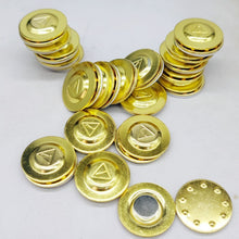 Load image into Gallery viewer, 20mm Golden Magnetic Badge / Magnetic Name tag - Pack of 10/20/50/100 - Magneticks