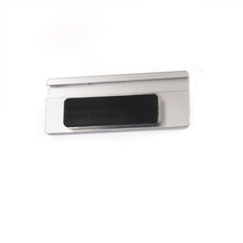 Load image into Gallery viewer, REAP 70x25mm Silver Colour Metal Reusable Name Badges with Magnetic Back - MAGNETICKS