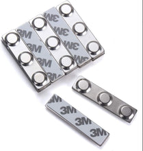 Load image into Gallery viewer, Three Magnet Steel Badge (60x14) / Magnetic Name Tag - Pack of 10/20/50/100 - Magneticks