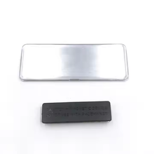 Load image into Gallery viewer, REAP 75X25mm Silver Colour Plastic Reusable Name Tag with Magnetic Back - MAGENTICKS
