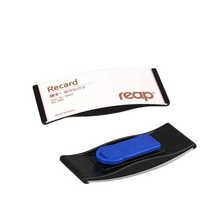Load image into Gallery viewer, REAP 75x32mm Black Colour Plastic Reusable Name Tag with Magnetic Back - MAGNETICKS