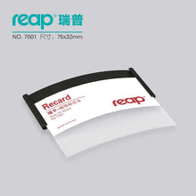 Load image into Gallery viewer, REAP 75x32mm Black Colour Plastic Reusable Name Tag with Magnetic Back - MAGNETICKS