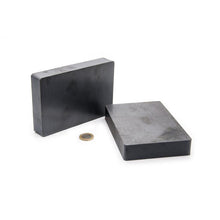 Load image into Gallery viewer, 150 x 100 x 12.5mm / 6" x 4" x 1/2" Ferrite Block Magnets - Pack of 1/2/3 - Magneticks
