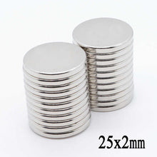 Load image into Gallery viewer, 25 x 2mm Neodymium Disc Magnets - Pack of 15 Pcs - N52 Grade - Magneticks