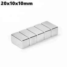 Load image into Gallery viewer, 20 x 10 x 10mm Neodymium Block Magnets - Pack of 2/3/5 - Magneticks