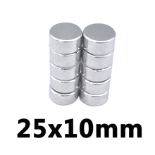 Load image into Gallery viewer, 25 x 10mm Neodymium Disc Magnets - Pack of 2/3/5 - Magneticks