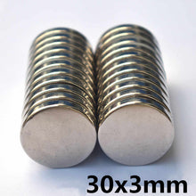 Load image into Gallery viewer, 30 x 3mm Neodymium Disc Magnets - Pack of 3/5/10 - Magneticks