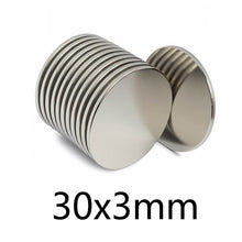 Load image into Gallery viewer, 30 x 3mm Neodymium Disc Magnets - Pack of 3/5/10 - Magneticks