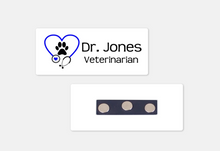 Load image into Gallery viewer, Three Magnet Plastic Badge / Magnetic Name Tag - Pack of 10/20/50 - Magneticks