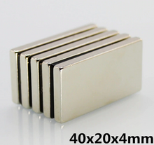 Load image into Gallery viewer, 40 x 20 x 4mm Neodymium Block Magnets - Pack of 2/3/5 - Magneticks