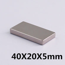 Load image into Gallery viewer, 40 x 20 x 5mm Neodymium Block Magnets - Pack of 2/3/5 - Magneticks