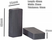 Load image into Gallery viewer, 40 x 25 x 10mm Ferrite Block Magnets - Pack of 50/100/200 - Magneticks