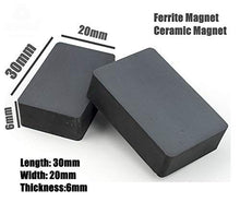 Load image into Gallery viewer, 30 x 20 x 6mm Ferrite Block Magnets - Pack of 50/100/200 - Magneticks