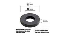 Load image into Gallery viewer, 32 x 18 x 6mm Ferrite Ring Magnets - Pack of 10/20/30 - Magneticks