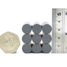 Load image into Gallery viewer, 12 x 6mm Ferrite Disc Magnets - Pack of 50/100/200 - Magneticks