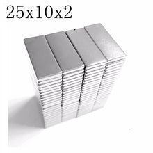 Load image into Gallery viewer, 25 x 10 x 2mm Neodymium Block Magnets - Pack of 20/30/50 - Magneticks