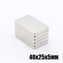 Load image into Gallery viewer, 40 x 25 x 5mm Neodymium Block Magnets - Pack of 2/3/5 - Magneticks