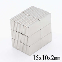 Load image into Gallery viewer, 15 x 10 x 2mm Neodymium Block Magnets - Pack of 50/100/200 - Magneticks