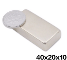 Load image into Gallery viewer, 40 x 20 x 10mm Neodymium Block Magnets - Pack of 1/2/3 - Magneticks