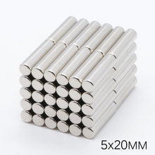 Load image into Gallery viewer, 5 x 20mm Neodymium Cylinder Magnets - Magneticks