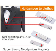 Load image into Gallery viewer, Two Magnet Steel Badge / Magnetic Name Tag - Pack of 10/20/50 - Magneticks