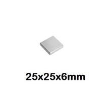 Load image into Gallery viewer, 25 x 25 x 6mm Neodymium Block Magnets - Magneticks