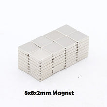 Load image into Gallery viewer, 8 x 8 x 2mm Neodymium Block Magnets - Pack of 50 - Magneticks