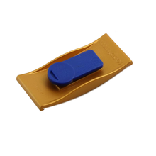 Load image into Gallery viewer, REAP 75x32mm Golden Colour Plastic Premium Quality Name Badges with Magnetic Back - MAGNETICKS
