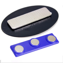 Load image into Gallery viewer, REAP 60x40 Oval Golden Colour Acrylic Premium Quality Name Badges Magnetic Back - MAGNETICKS

