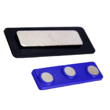 Load image into Gallery viewer, REAP 70x20mm Golden Colour Acrylic Customize Name Badges Magnetic Back - MAGNETICKS
