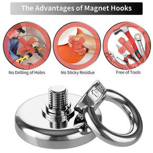 SNJ 32 - D-Hook Neodymium Fishing Magnets - Magneticks