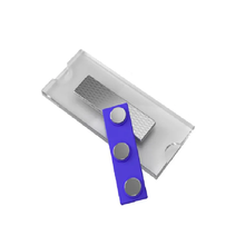 Load image into Gallery viewer, REAP 75X20mm Transparent Plastic Customize Name Tag with Magnetic Back -MAGNETICKS
