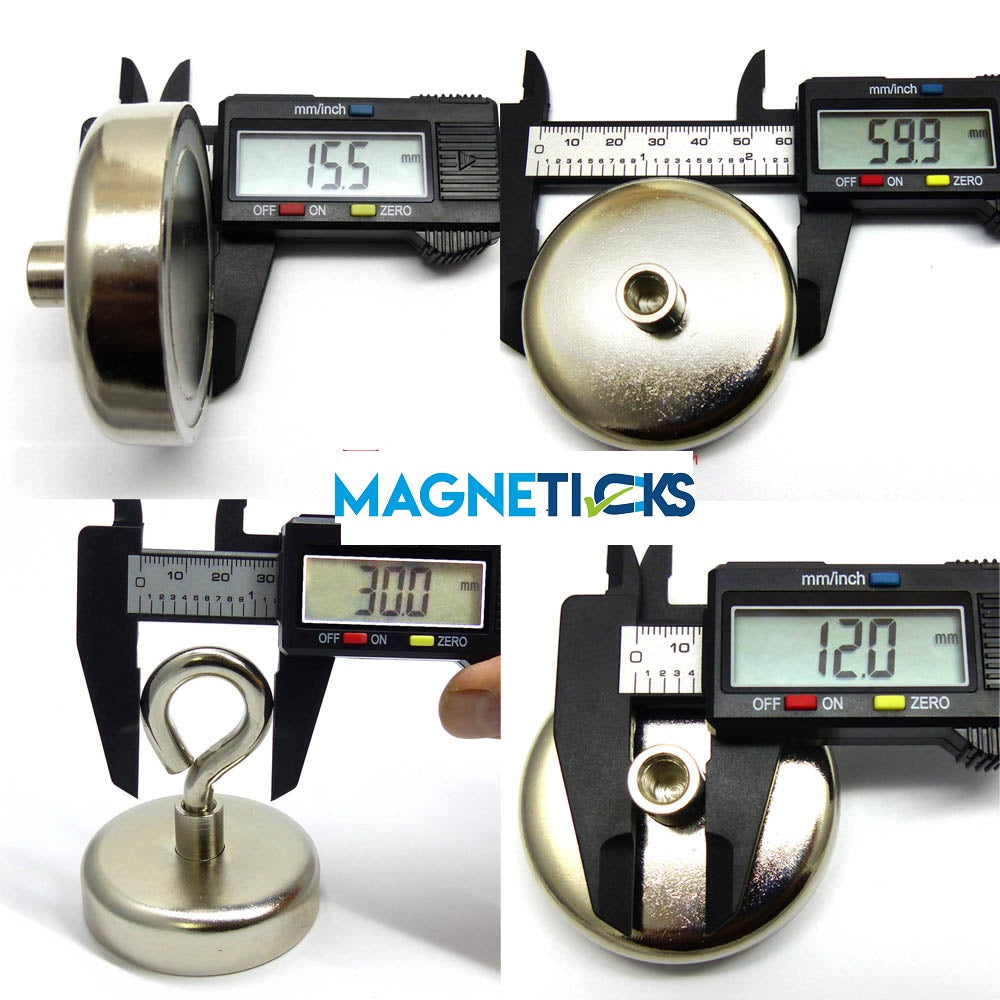 SNJ 60 - D-Hook Neodymium Fishing Magnets - Magneticks