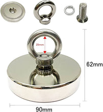 Load image into Gallery viewer, SNJ 90 - D-Hook Neodymium Fishing Magnets - MAGNETICKS
