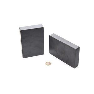 150 x 100 x 12.5mm / 6" x 4" x 1/2" Ferrite Block Magnets - Pack of 1/2/3 - Magneticks