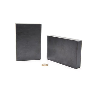 150 x 100 x 12.5mm / 6" x 4" x 1/2" Ferrite Block Magnets - Pack of 1/2/3 - Magneticks