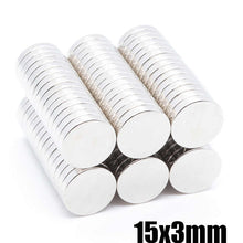 Load image into Gallery viewer, 15 x 3mm Neodymium Disc Magnets - Pack of 20/30/50 - Magneticks
