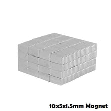 Load image into Gallery viewer, 10 x 5 x 1.5mm Neodymium Block Magnets - Pack of 50 - Magneticks
