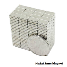 Load image into Gallery viewer, 10 x 5 x 1.5mm Neodymium Block Magnets - Pack of 50 - Magneticks

