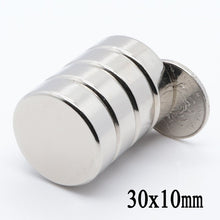Load image into Gallery viewer, 30 x 10mm Neodymium Disc Magnets - Pack of 1/2/3 - Magneticks

