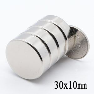 30 x 10mm Neodymium Disc Magnets - Pack of 1/2/3 - Magneticks