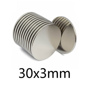 30 x 3mm Neodymium Disc Magnets - Pack of 3/5/10 - Magneticks