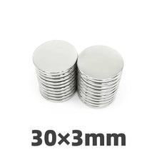 Load image into Gallery viewer, 30 x 3mm Neodymium Disc Magnets - Pack of 3/5/10 - Magneticks
