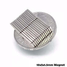 Load image into Gallery viewer, 10 x 5 x 1.5mm Neodymium Block Magnets - Pack of 50 - Magneticks
