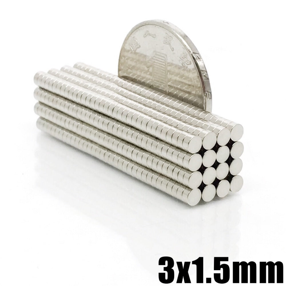 3 x 1.5mm Neodymium Disc Magnets - Magneticks